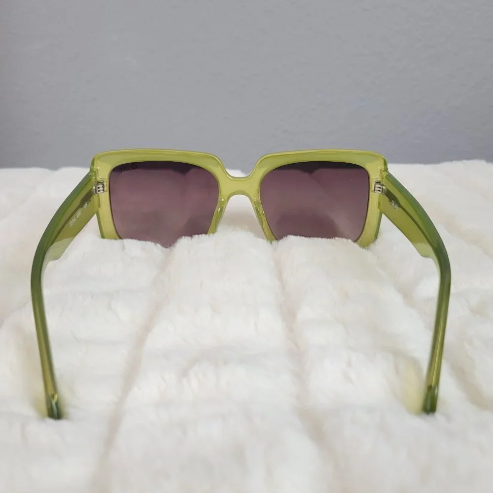 QUAY // ltd ed paris hilton premium-injection green frames brown fade lens